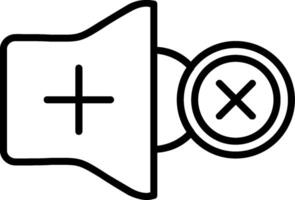 Symbol für die Stummschaltung vektor