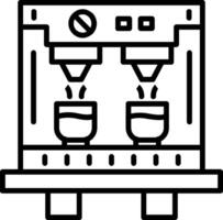 Symbol für die Kaffeemaschinenlinie vektor