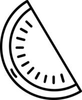 vattenmelon linje ikon vektor