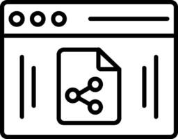 Symbol für die Dateifreigabeleitung vektor