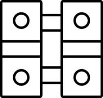 Scharnier Linie Symbol vektor