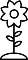 Symbol für die Blumenlinie vektor