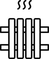 radiator linje ikon vektor