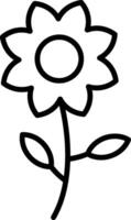 Symbol für die Blumenlinie vektor