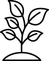 Symbol für die Pflanzenlinie vektor