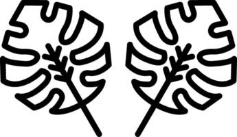 Philodendron Linie Symbol vektor