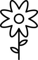 Symbol für die Blumenlinie vektor