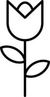 Tulpenliniensymbol vektor