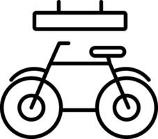 Symbol für die Fahrradlinie vektor