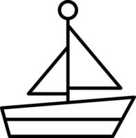 Symbol für die Bootslinie vektor
