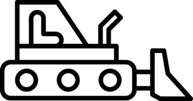 Symbol für Bulldozer-Linie vektor