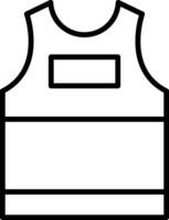 Tank-Top-Line-Symbol vektor