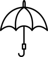 Regenschirm Liniensymbol vektor