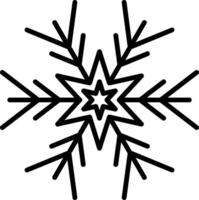 Symbol für Schneeflockenlinie vektor