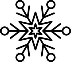 Symbol für Schneeflockenlinie vektor