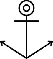 Symbol für die Ankerlinie vektor