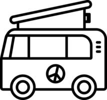 Wohnmobil Liniensymbol vektor