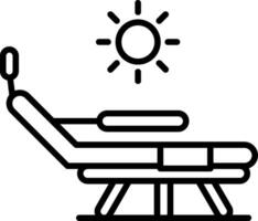 Symbol für die Sonnenbank vektor
