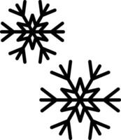 Schneeflocken Linie Symbol vektor