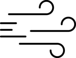 Symbol für windige Linie vektor
