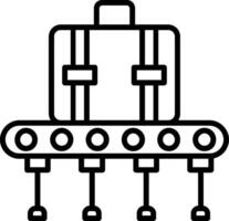 Gepäck Förderer Linie Symbol vektor