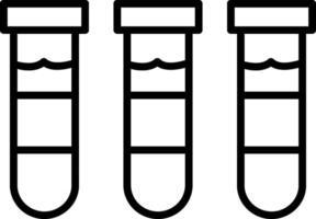 Reagenzglas-Liniensymbol vektor