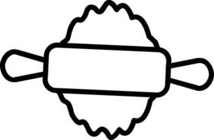 Tortilla Stift Linie Symbol vektor