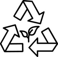 Symbol für Recycling-Linie vektor