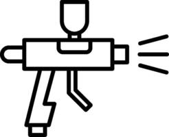 sprühen Farbe Gewehr Linie Symbol vektor