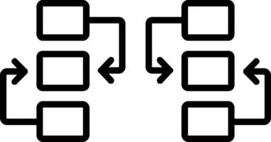 Symbol für Flussdiagrammlinie vektor