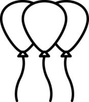 Ballon Linie Symbol vektor