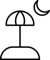 Strandlinie-Symbol vektor