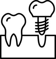 Symbol für die Implantatlinie vektor