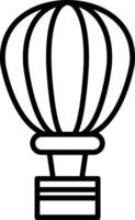Heißluftballon-Liniensymbol vektor