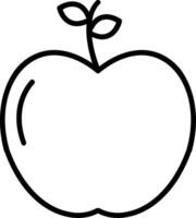 Apfel-Liniensymbol vektor