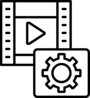 Symbol für die Zahnradlinie vektor