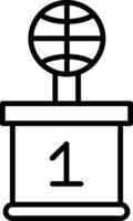 Basketball-Liniensymbol vektor