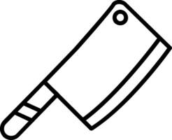 slaktare kniv linje ikon vektor