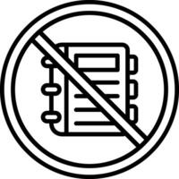 verboten Zeichen Linie Symbol vektor