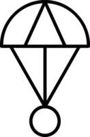 Fallschirmspringen Linie Symbol vektor
