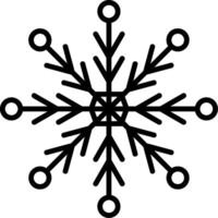 snöflinga linje ikon vektor