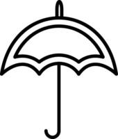 Regenschirm Liniensymbol vektor