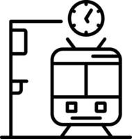 tunnelbanestation linje ikon vektor