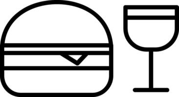 Symbol für die Fast-Food-Linie vektor