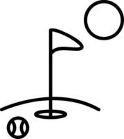 Golflinie-Symbol vektor
