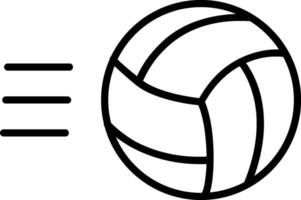 volley boll linje ikon vektor