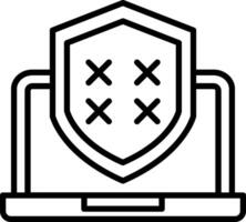säkerhet bärbar dator Lösenord ikoner design vektor