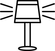 Symbol für die Lampenlinie vektor