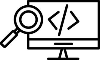 Symbol für die Webentwicklungslinie vektor