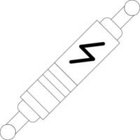 Symbol für Zündkerzenleitung vektor